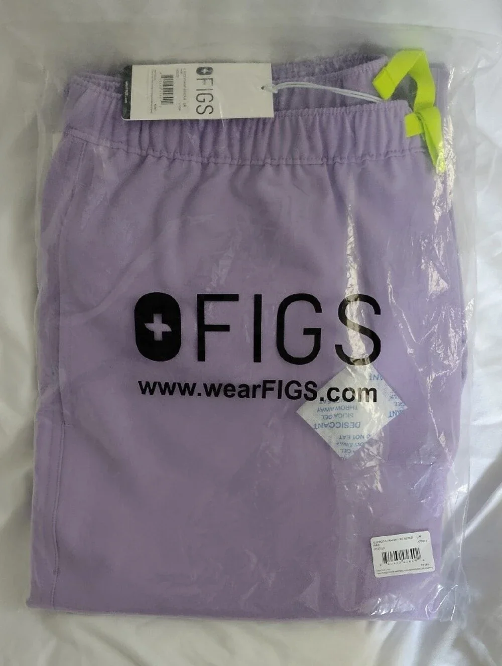 Figs Lavender Dew Large Male Pisco Scrubs. New in bag, never worn